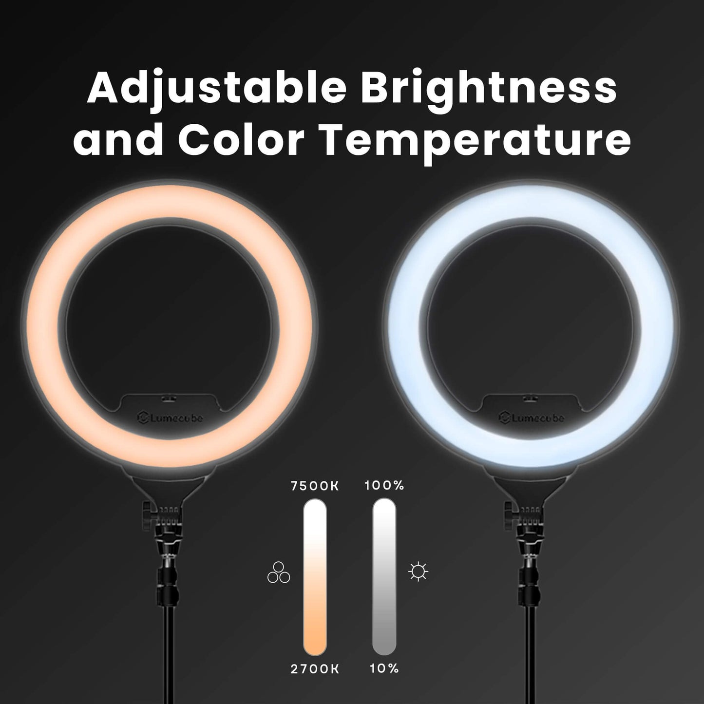 Lume Cube Ring Light Pro | Wireless Professional Lighting for Photography, Streaming, Video | Fully Adjustable Color and Brightness | Includes Sturdy, Portable Tripod Mount and Padded Carrying Case